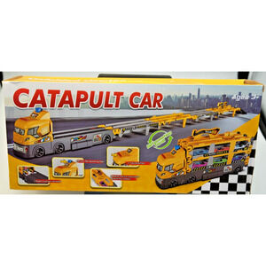Catapult Car Transforming Launcher Truck Playset – Ages 3+ – Yellow